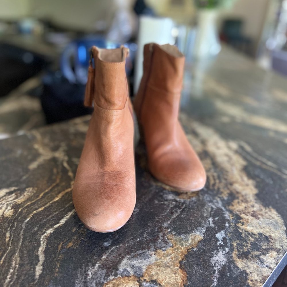 Nine West Tan Bootie!!